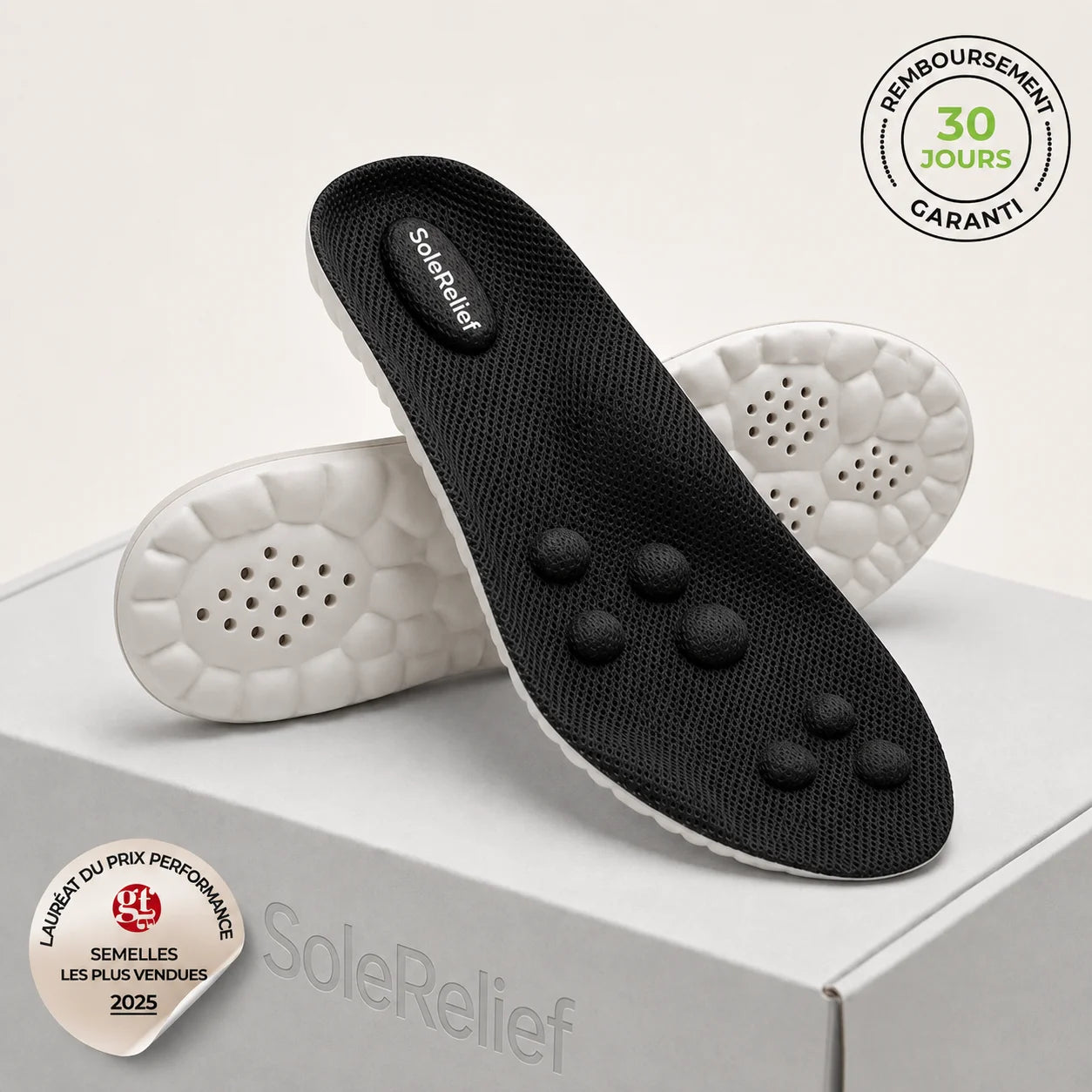 SoleRelief - Semelles de décharge contre les douleurs au talon et la fasciite plantaire