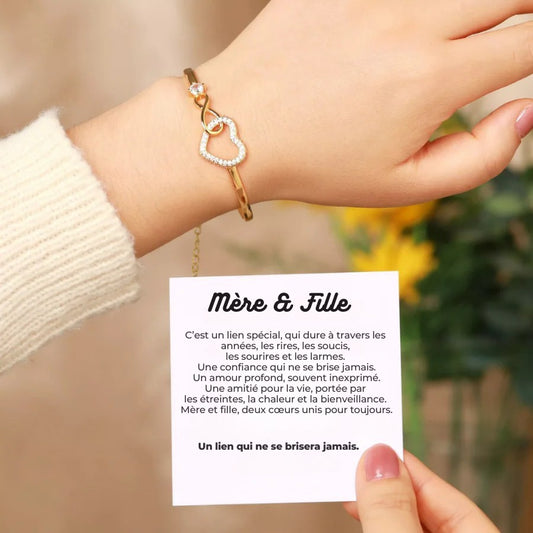 Mère & Fille – Bracelet Cœur Infini