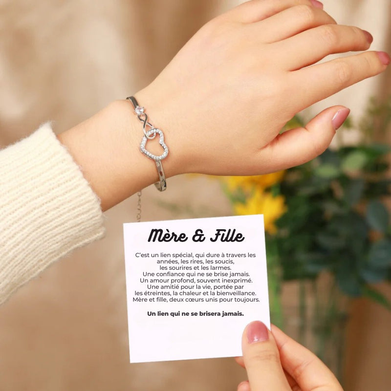 Mère & Fille – Bracelet Cœur Infini