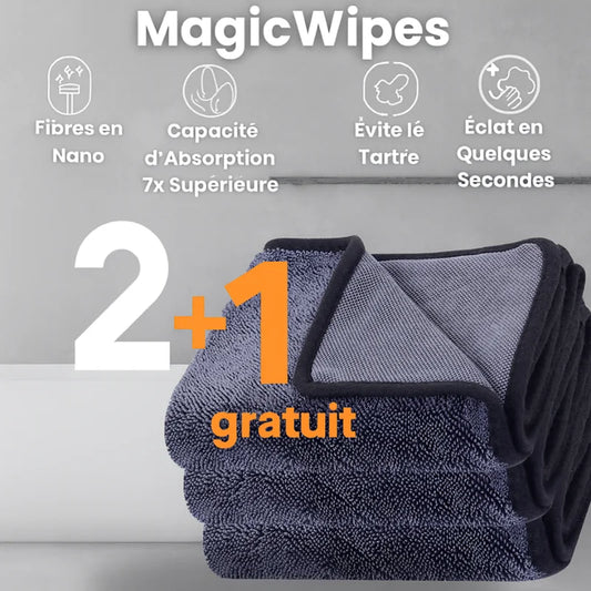 MagicWipes – Salle de bain brillante en un instant, sans calcaire ni traces