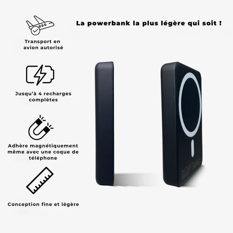 SlimCharge Pro - banque d'alimentation magnétique