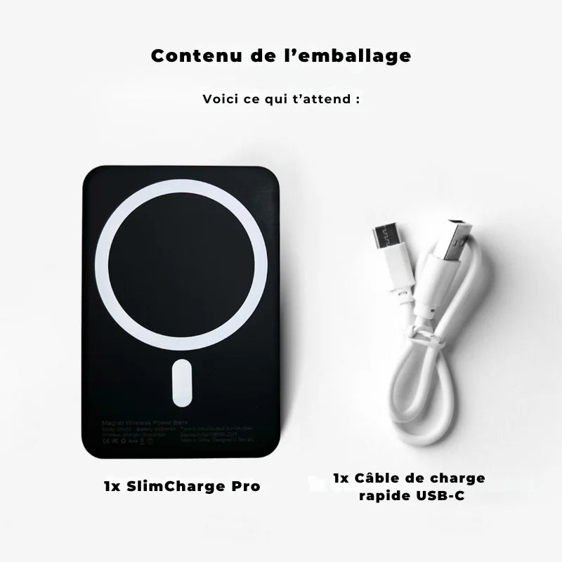 SlimCharge Pro - banque d'alimentation magnétique