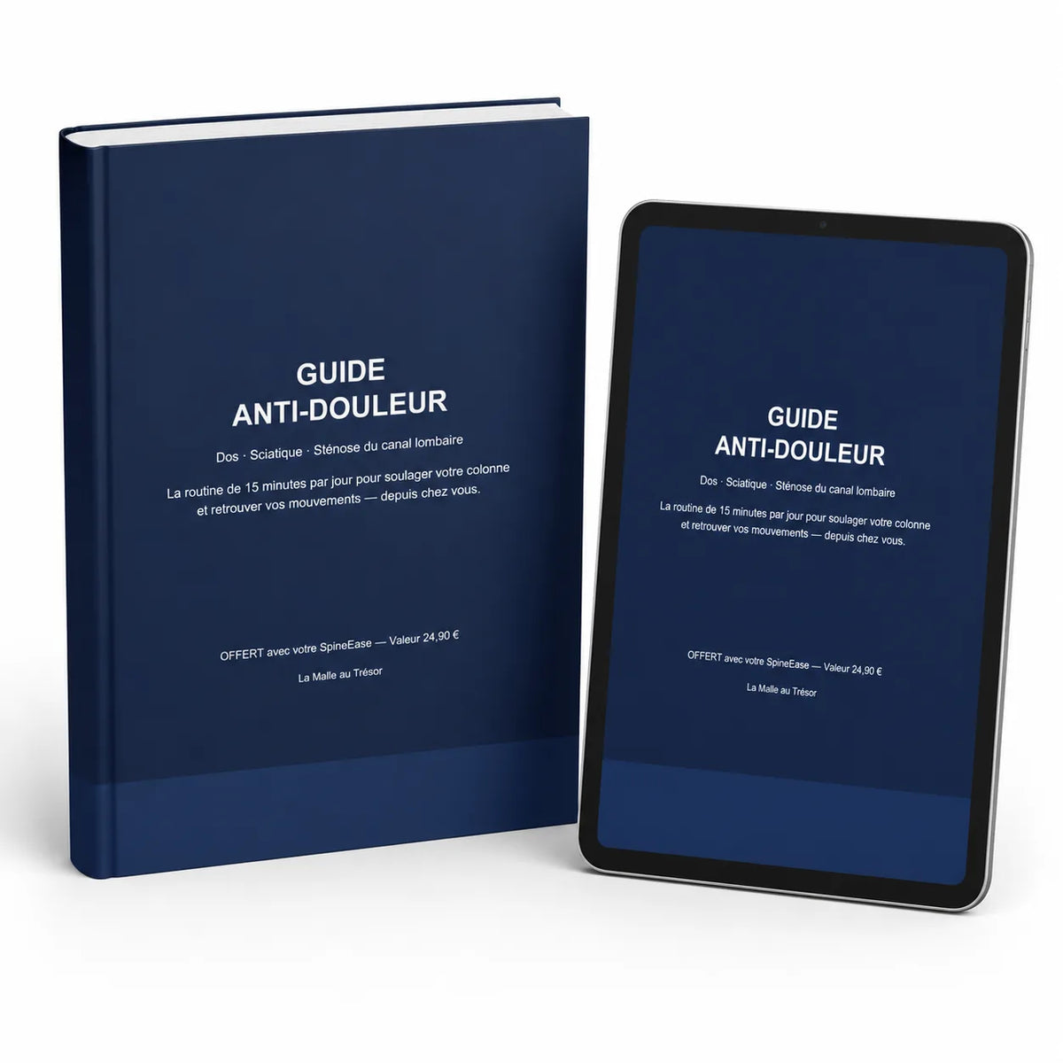 Guide Anti-Douleur SpineEase — livre et tablette