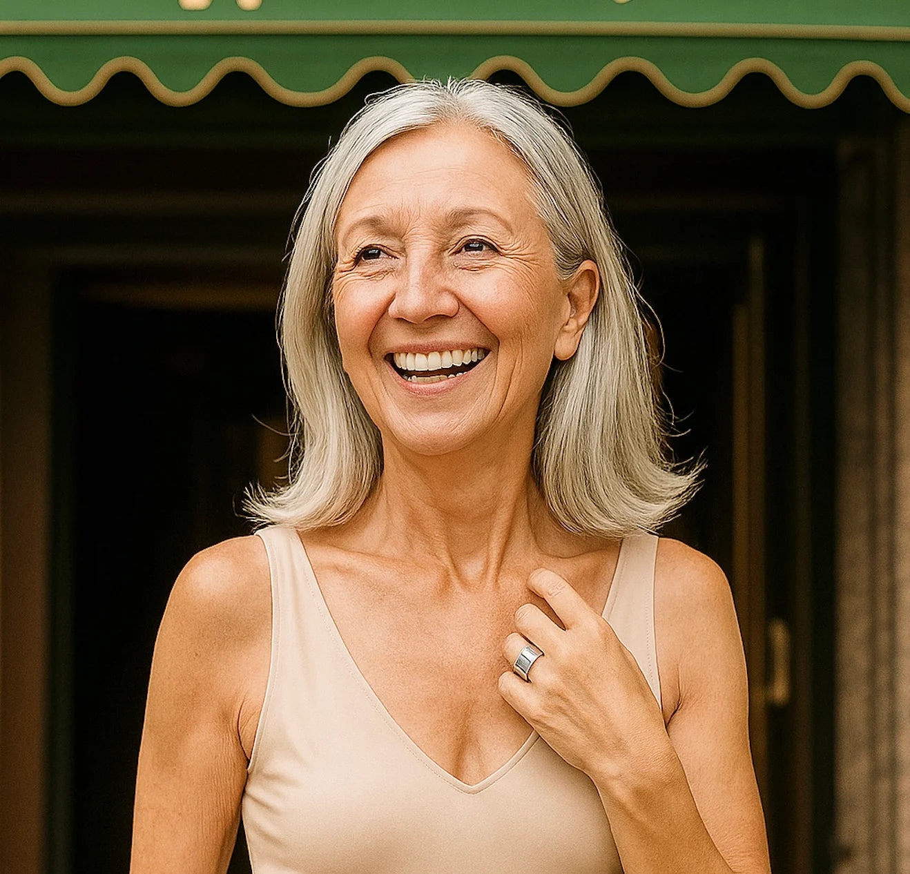Femme souriante