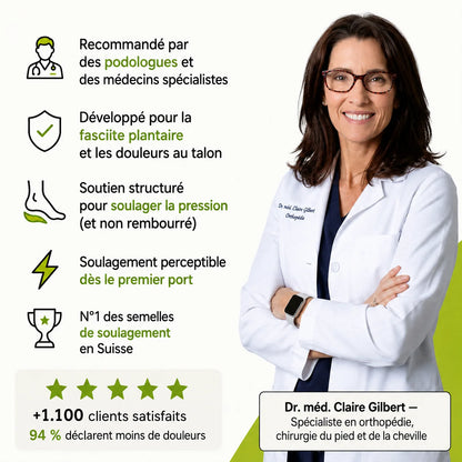 SoleRelief - Semelles de décharge contre les douleurs au talon et la fasciite plantaire