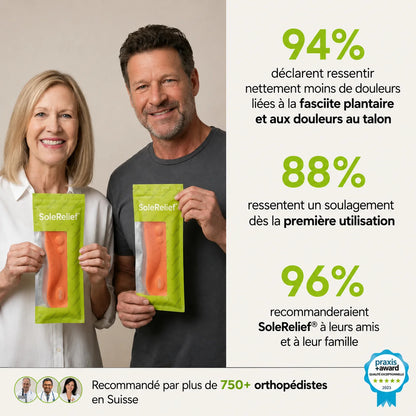SoleRelief - Semelles de décharge contre les douleurs au talon et la fasciite plantaire