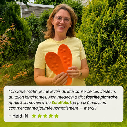 SoleRelief - Semelles de décharge contre les douleurs au talon et la fasciite plantaire
