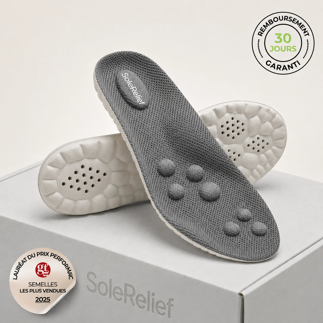 SoleRelief - Semelles de décharge contre les douleurs au talon et la fasciite plantaire