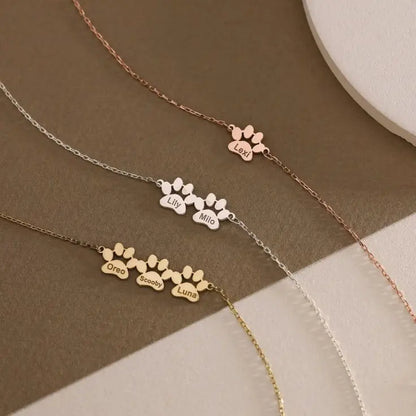 Bracelet Personnalisé avec Nom et Patte