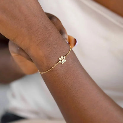 Bracelet Personnalisé avec Nom et Patte