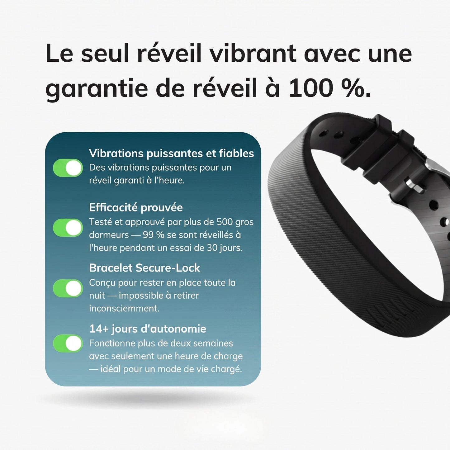 VibraWake™ – Réveil 100 % efficace