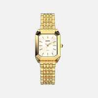 Acier Inoxydable Doré 14k Premium / Blanc
