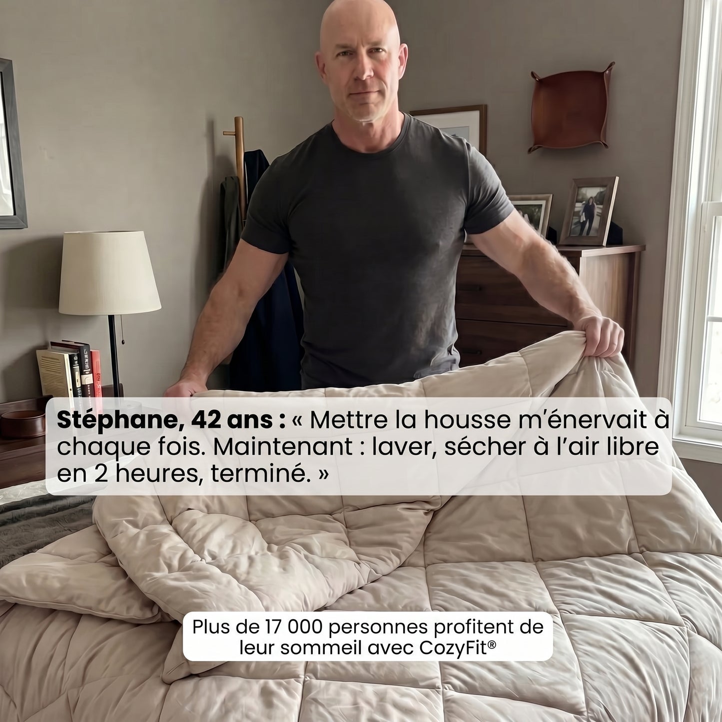 CozyFit – La couette 2-en-1 à séchage rapide qui rend le linge de lit inutile.