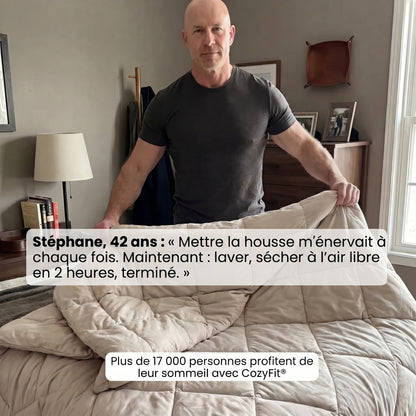 CozyFit – La couette 2-en-1 à séchage rapide qui rend le linge de lit inutile.