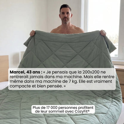 CozyFit – La couette 2-en-1 à séchage rapide qui rend le linge de lit inutile.