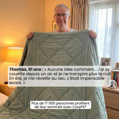 CozyFit – La couette 2-en-1 à séchage rapide qui rend le linge de lit inutile.