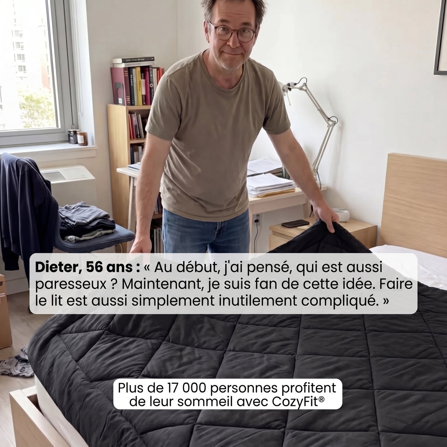 CozyFit – La couette 2-en-1 à séchage rapide qui rend le linge de lit inutile.