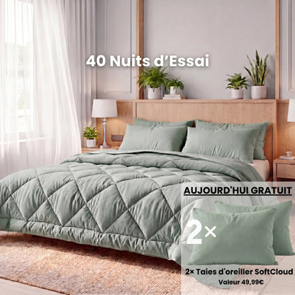 CozyFit – La couette 2-en-1 à séchage rapide qui rend le linge de lit inutile.