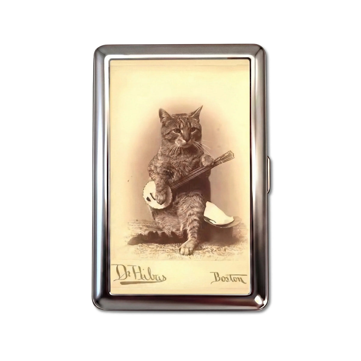 Porte-cartes en métal Banjo Cat
