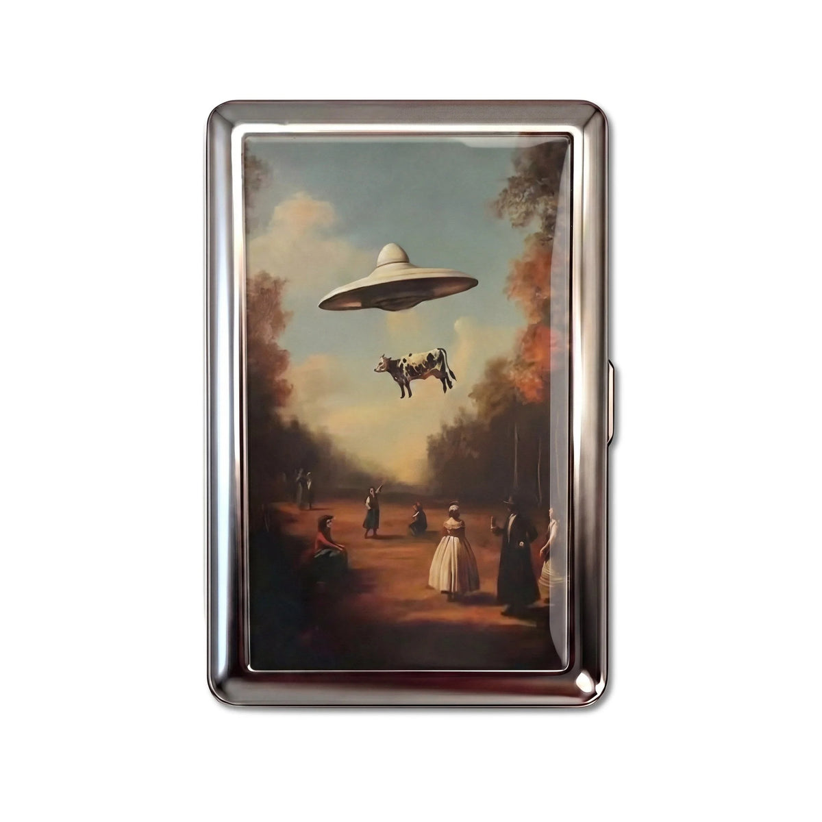 Porte-cartes en métal Bovine Abduction, taille Large