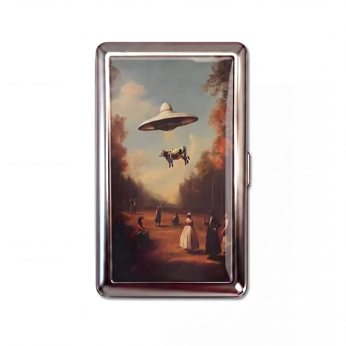 Porte-cartes en métal Bovine Abduction, taille Standard