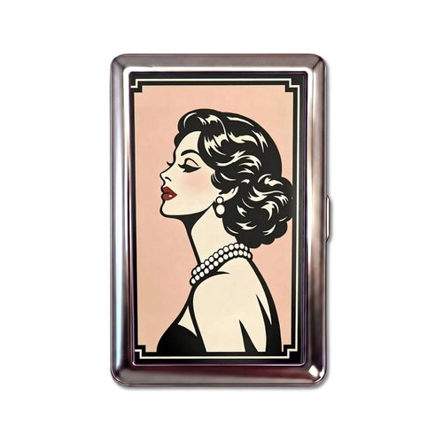 Porte-cartes en métal Café Society, taille Large
