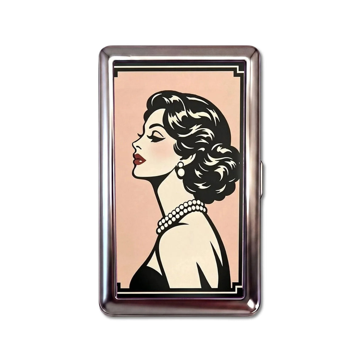 Porte-cartes en métal Café Society, taille Standard
