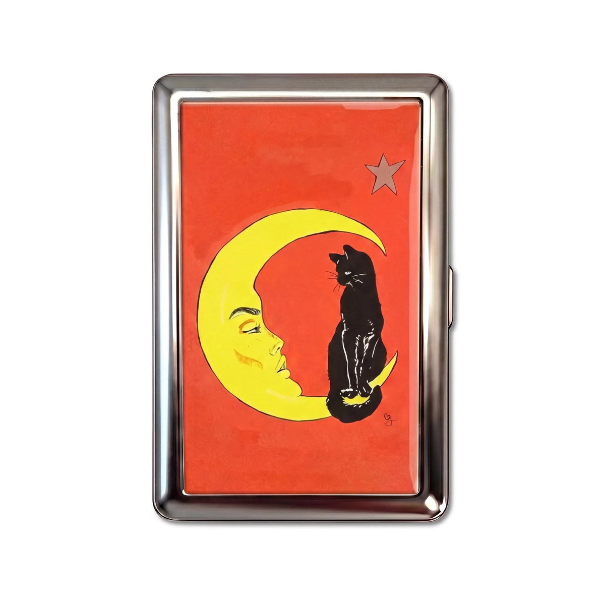 Porte-cartes en métal Cat & Crescent, taille Large