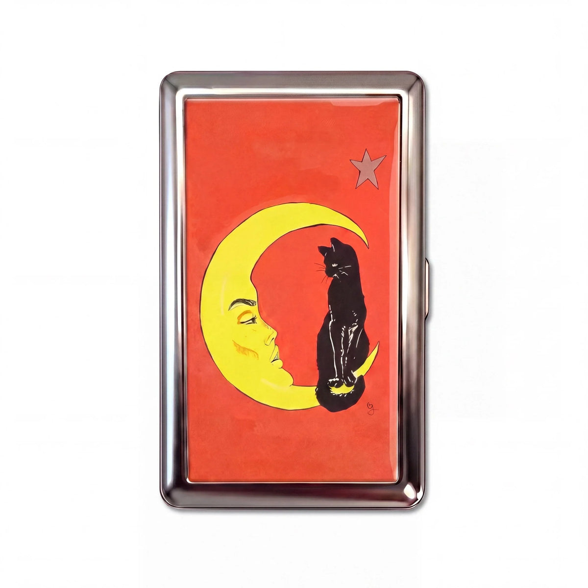 Porte-cartes en métal Cat & Crescent, taille Standard