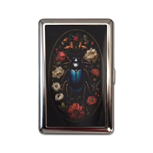 Porte-cartes en métal Gothic Beetle
