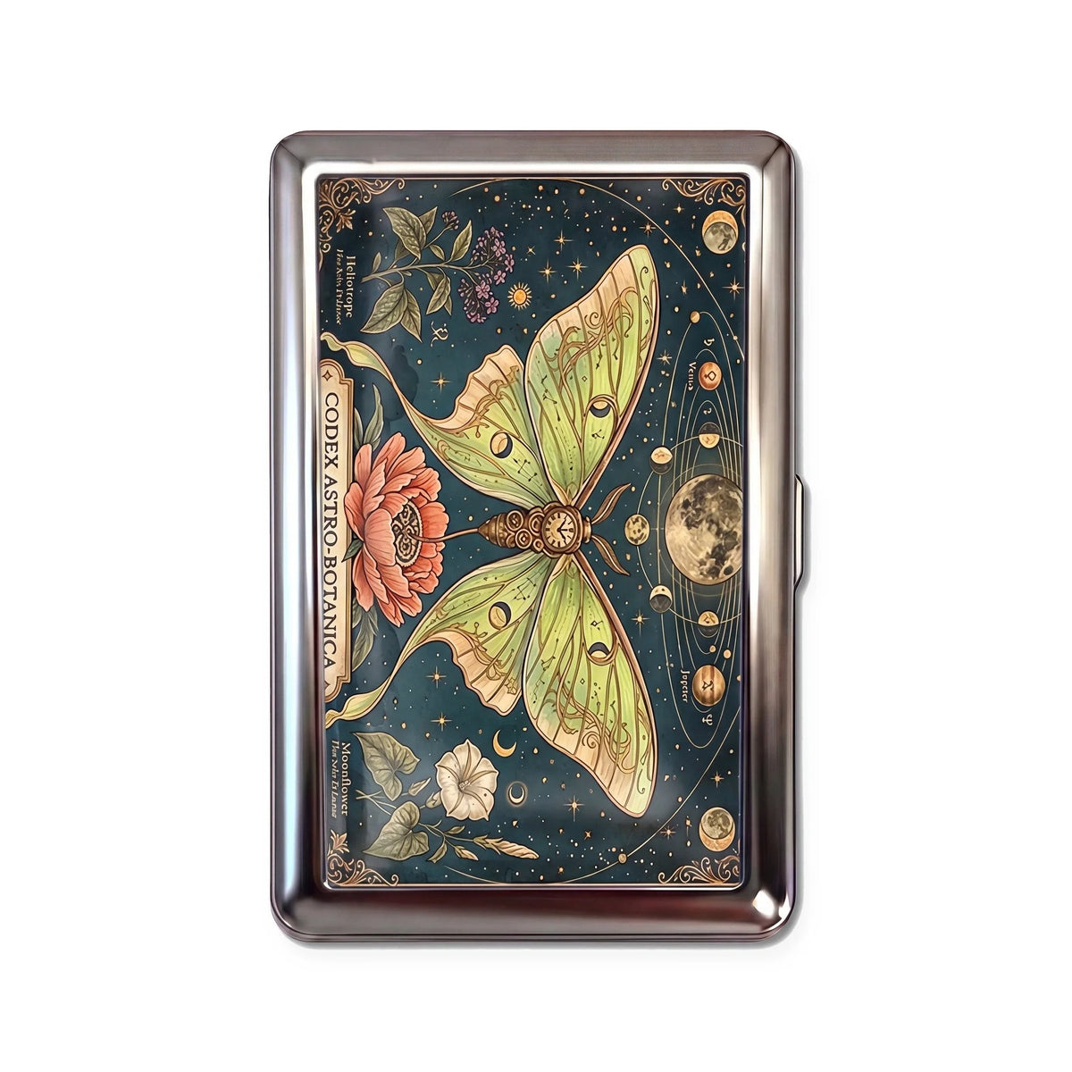 Porte-cartes en métal Luna Codex
