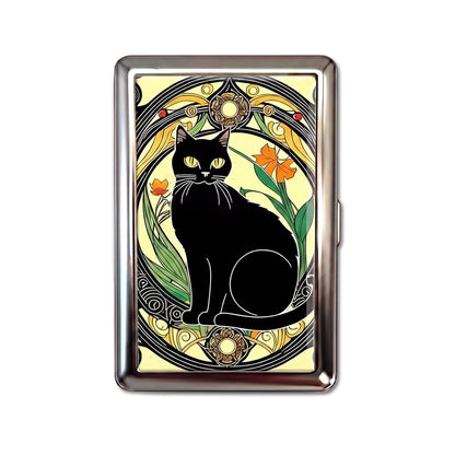 Porte-cartes en métal Nouveau Noir