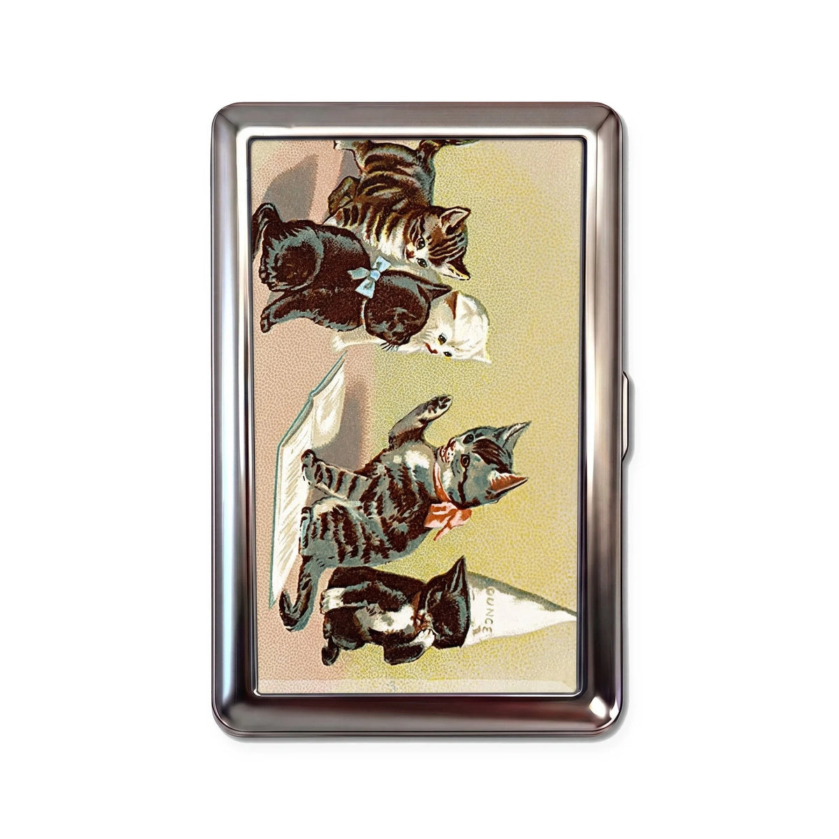 Porte-cartes en métal Parlor Kittens