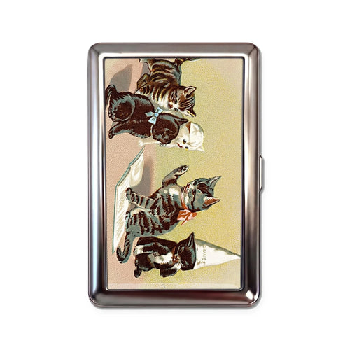 Porte-cartes en métal Parlor Kittens