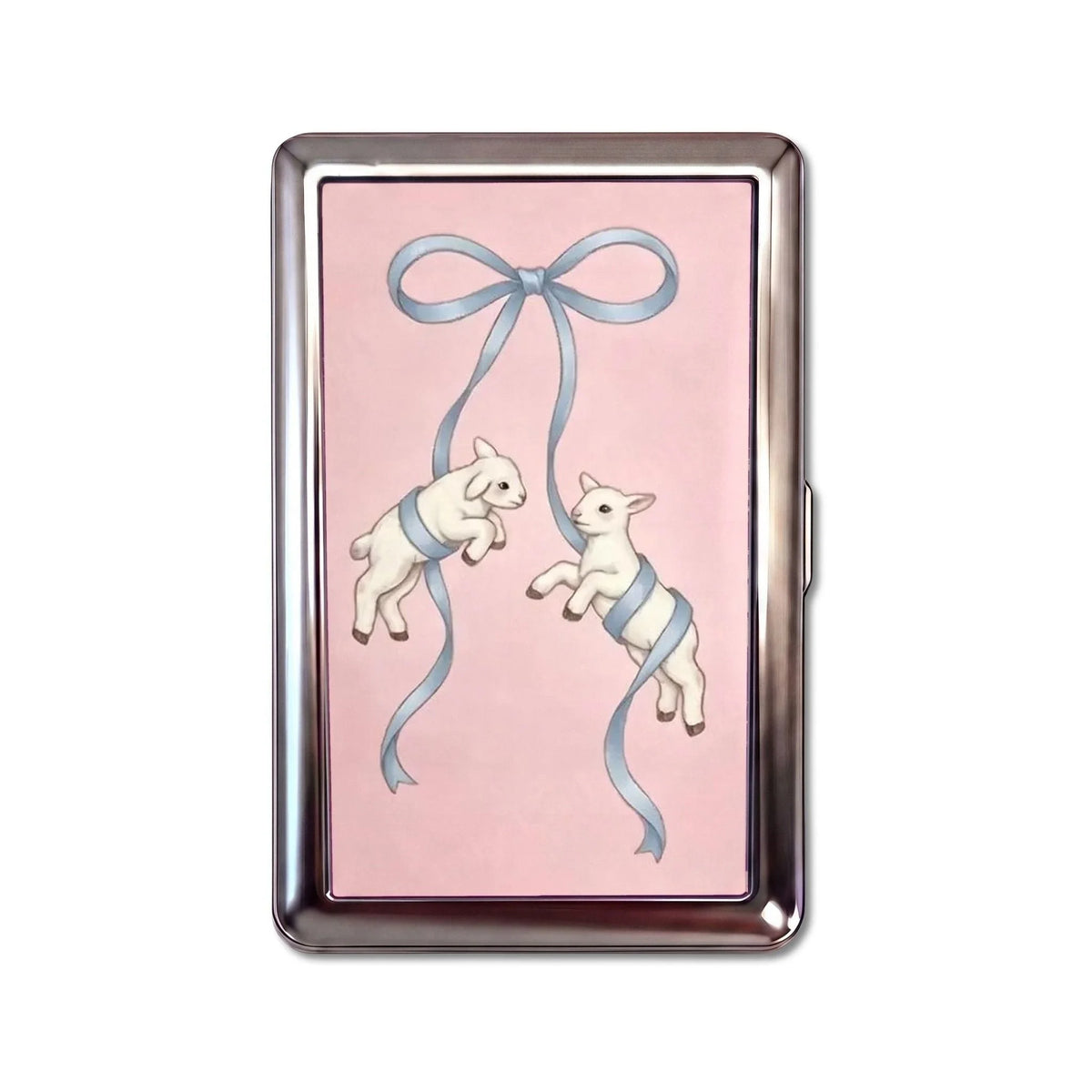 Porte-cartes en métal Ribbon Lambs, taille Large