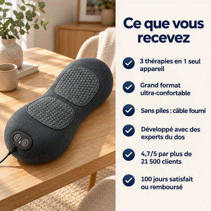 SpineEase — ce que vous recevez : 3 thérapies, 100 jours satisfait ou remboursé