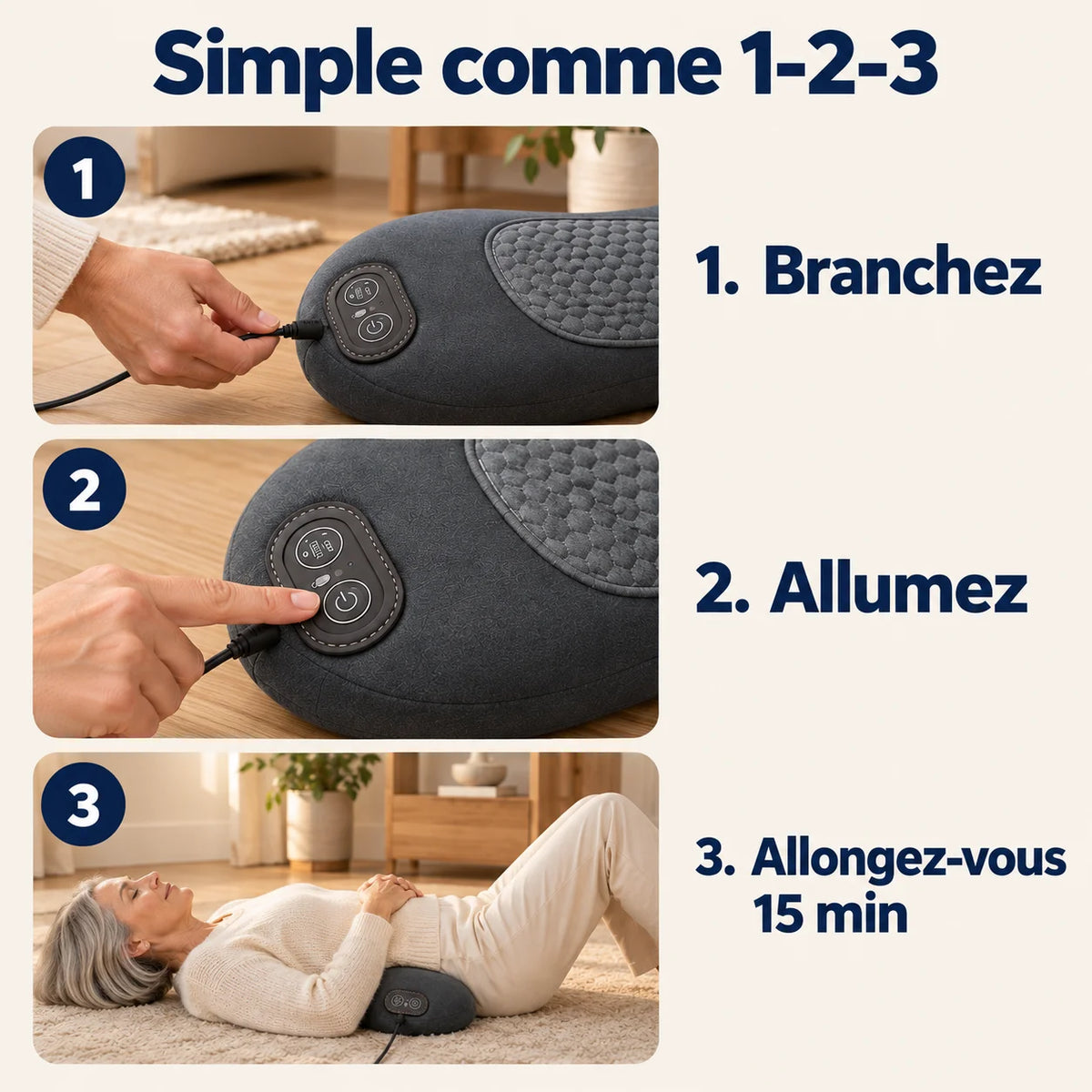 SpineEase utilisation en 3 étapes